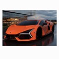 FOTOTAPETA DO SALONU ŚCIENNA Orange Lamborghini Revuelto Sport Car
