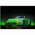 FOTOTAPETA DO SALONU ŚCIENNA Green Neon Porsche 911 Gt3 RS