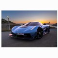 FOTOTAPETA DO SALONU ŚCIENNA Błękitny Koenigsegg Jesko Zachód Słońca