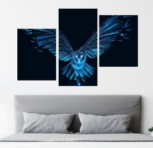 NOWOCZESNY OBRAZ NA PŁÓTNIE sowa w locie 