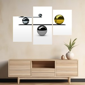 NOWOCZESNY OBRAZ NA PŁÓTNIE DO BIURA KULE ZŁOTO 