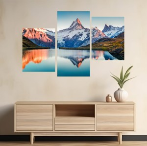 Obraz Góry Alpy Jezioro górski krajobraz CANVAS NA PŁÓTNIE 