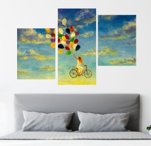 OBRAZ jak malowany DZIEWCZYNA Z BALONAMI 