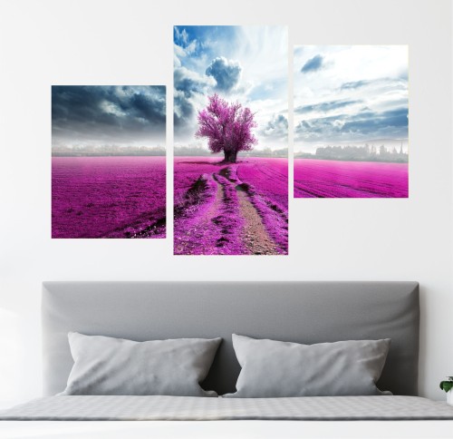 OBRAZ na płótnie do salonu DRZEWO LAWENDY 