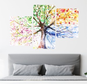 Obraz CZTERY PORY ROKU DRZEWO canvas na płótnie 