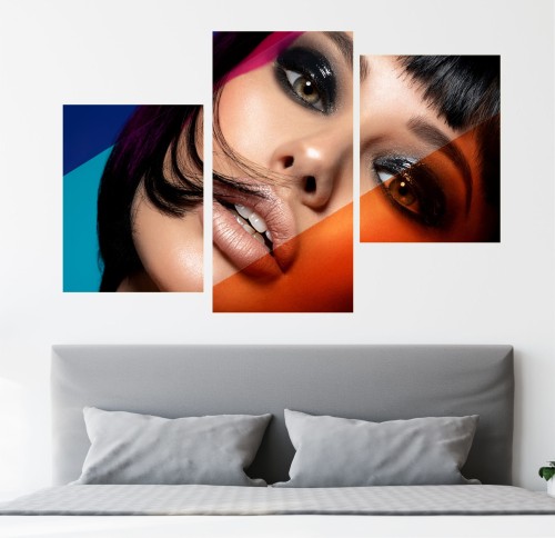 Obraz Kobieta glamour TRYPTYK NA ŚCIANĘ 