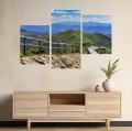 Obraz GÓRY BIESZCZADZKI KRAJOBRAZ tryptyk do salonu