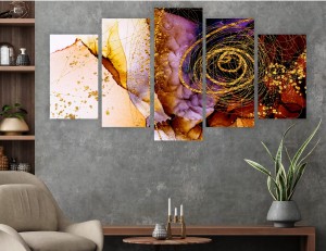 ARTYSTYCZNA SZTUKA ŚCIENNA obraz tryptyk unikatowy wzór 