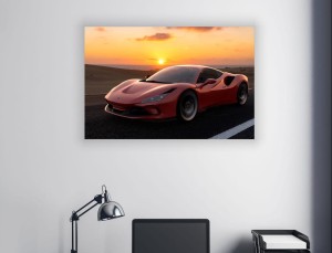 OBRAZ NA ŚCIANE FERRARI F8 TRIBUTO BEACH FREE RIDE
