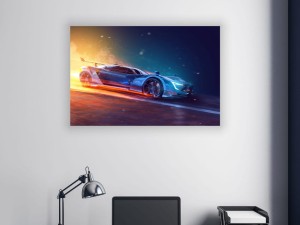 OBRAZ NA ŚCIANE ELECTRIC FUTURE CAR SPEED OF LIGHT