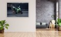 OBRAZ NA ŚCIANE JASNO ZIELONE KAWASAKI ZX-10R NINJA JAZDA NA TORZE