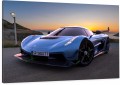 OBRAZ NA ŚCIANE JASNO NIEBIESKI KOENIGSEGG JESKO PLAŻA