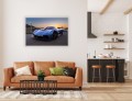 OBRAZ NA ŚCIANE JASNO NIEBIESKI KOENIGSEGG JESKO PLAŻA