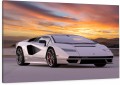 OBRAZ NA ŚCIANĘ SILVER LAMBORGHINI COUNTACH LPI 800-4