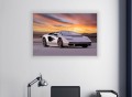 OBRAZ NA ŚCIANĘ SILVER LAMBORGHINI COUNTACH LPI 800-4