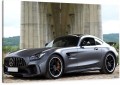 OBRAZ NA ŚCIANĘ CZARNY MATOWY MERCEDES-BENZ AMG GT R 