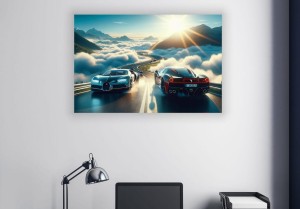 OBRAZ NA ŚCIANĘ WYŚCIG NA AUTOSTRADZIE PRZYSŁOSCI