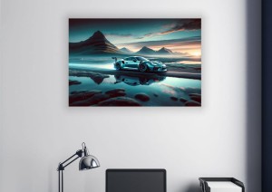 OBRAZ NA ŚCIANĘ SILVER PORSCHE 911 GT3 FREE RIDE
