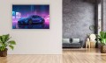 OBRAZ NA ŚCIANĘ NEON FUTURE CITY PORSCHE 911 GT3 RS