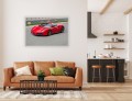 OBRAZ NA ŚCIANĘ RED SPORT FERRARI 488 GTR PRIVATE ROAD