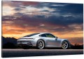 OBRAZ NA ŚCIANĘ SILVER PORSCHE 911 BACK VIEW