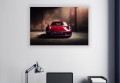 OBRAZ NA ŚCIANĘ RED RETRO PORSCHE 911 OLD GARAGE