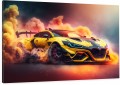 OBRAZ NA ŚCIANĘ YELLOW RACE CAR DRIFT