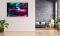 OBRAZ NA ŚCIANĘ PINK PORSCHE 911 IN DARK ALLEY 