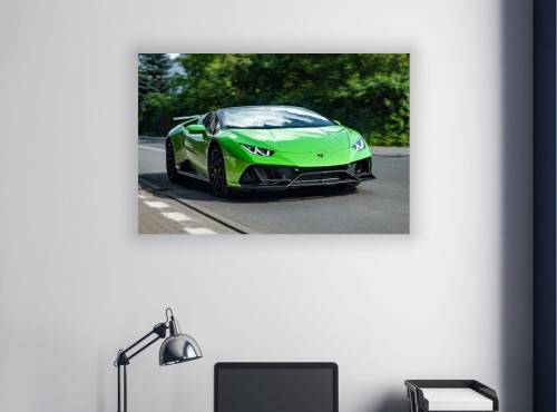 OBRAZ NA ŚCIANĘ LIME LAMBORGHINI HURACAN HIGHWAY RUN