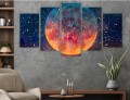 Obraz na płótnie tryptyk KSIĘŻYC W PEŁNI ABSTAKCJA 