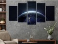 OBRAZ 5-części na płótnie do sypialni salonu KOSMOS ZIEMIA 