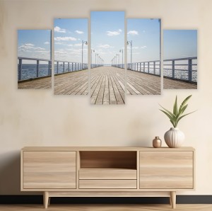Obraz 5 części tryptyk DO SYPIALNI NADMORSKIE MOLO