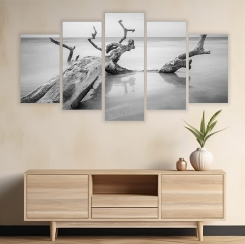 Obraz minimalistyczny nowoczesny do salonu MORZE KONAR W WODZIE 
