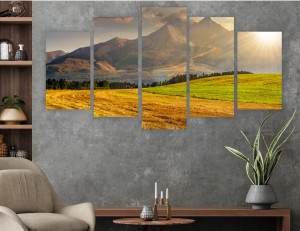 TRYPTYK OBRAZ NA PŁÓTNIE WIDOK NA GÓRY TATRY 