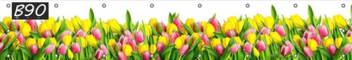 Osłona balkonowa na wymiar pole tulipanów tuplipany