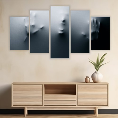 NOWOCZESNY OBRAZ 5 CZĘŚCI NA PŁÓTNIE krzyk 