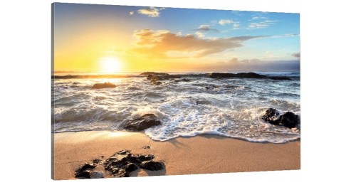 DUŻY Obraz na płótnie canvas morze fala piasek
