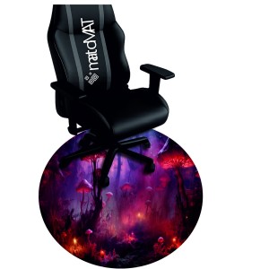 OKRĄGŁA PODKŁADKA OCHRONNA POD FOTEL TAJEMNICZE CZERWONE GRZYBY