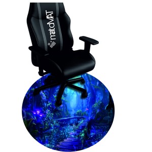 OKRĄGŁA PODKŁADKA POD FOTEL OCHRONNA MAGICZNY FIOLETOWY LAS