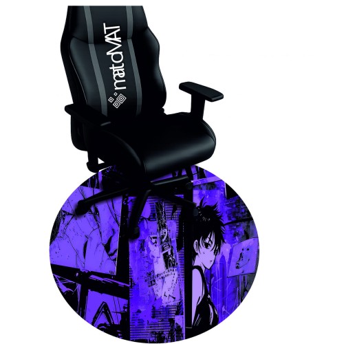 OCHRONNA MATA POD FOTEL OKRĄGŁA FIOLETOWY PANEL MANGI