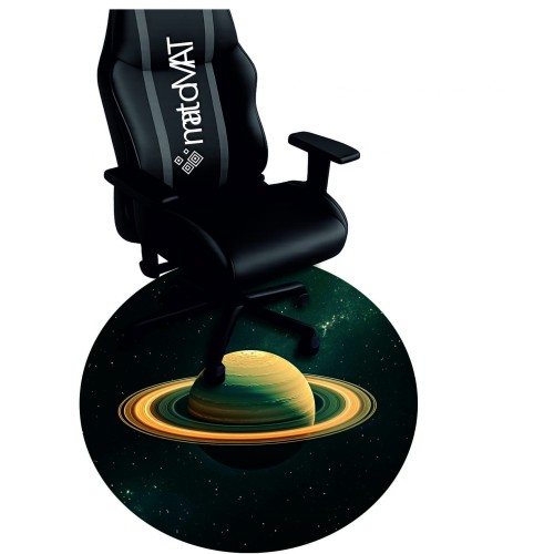 PODKŁADKA POD FOTEL OCHRONNA OKRĄGŁA SAMOTNY ŻÓŁTY SATURN