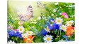 Obraz MOTYLE KWIATY ŁĄKA NATURA do salonu sypialni canvas 