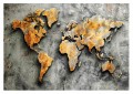 Fototapeta ścienna 3D mapa świata world beton nowoczesny wzór 