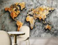 Fototapeta ścienna 3D mapa świata world beton nowoczesny wzór 