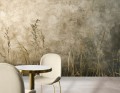 NOWOCZESNA TAPETA DO SALONU Trawy boho natura  beton 