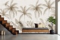 Fototapeta tropikalne drzewa palmy w beżu do salonu sypialni na ścianę 