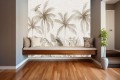 Fototapeta tropikalne drzewa palmy w beżu do salonu sypialni na ścianę 