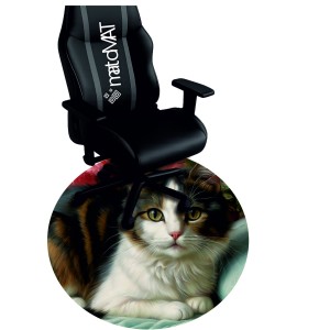 OKRĄGŁA MATA POD FOTEL OCHRONNA UROCZY SŁODKI KOTEK