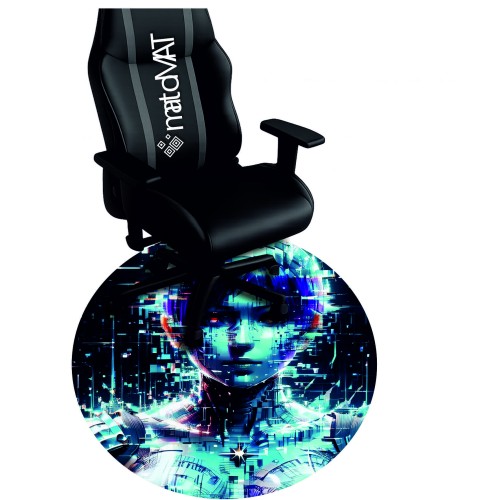 PODKŁADKA POD FOTEL OCHRONNA OKRĄGŁA CYBERPUNK BLUE AVATAR