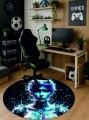 PODKŁADKA POD FOTEL OCHRONNA OKRĄGŁA CYBERPUNK BLUE AVATAR
